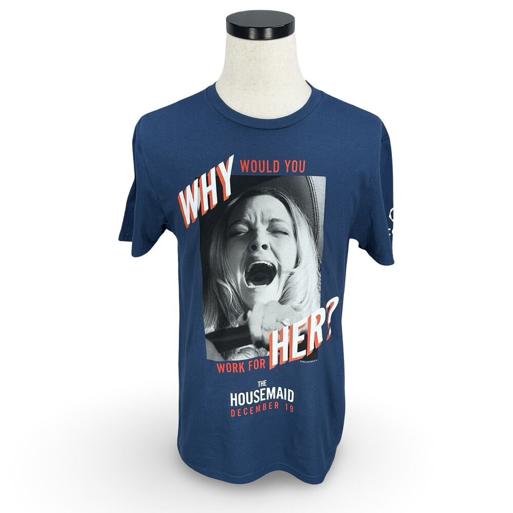 The Housemaid Sydney Sweeney Original Movie Promo T-Shirt Men's Medium‎ Blue New